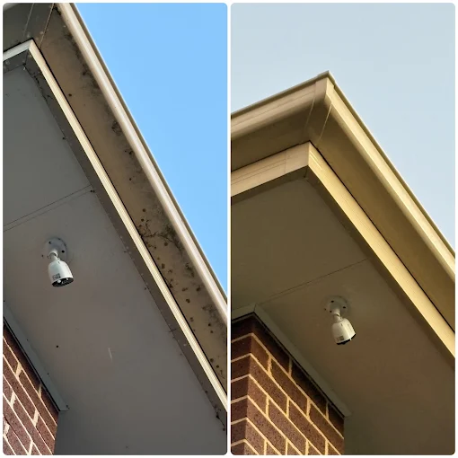 Eaves before and after washing